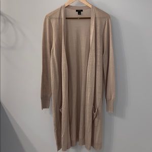 Halogen | Linen Blend Long Cardigan | XL